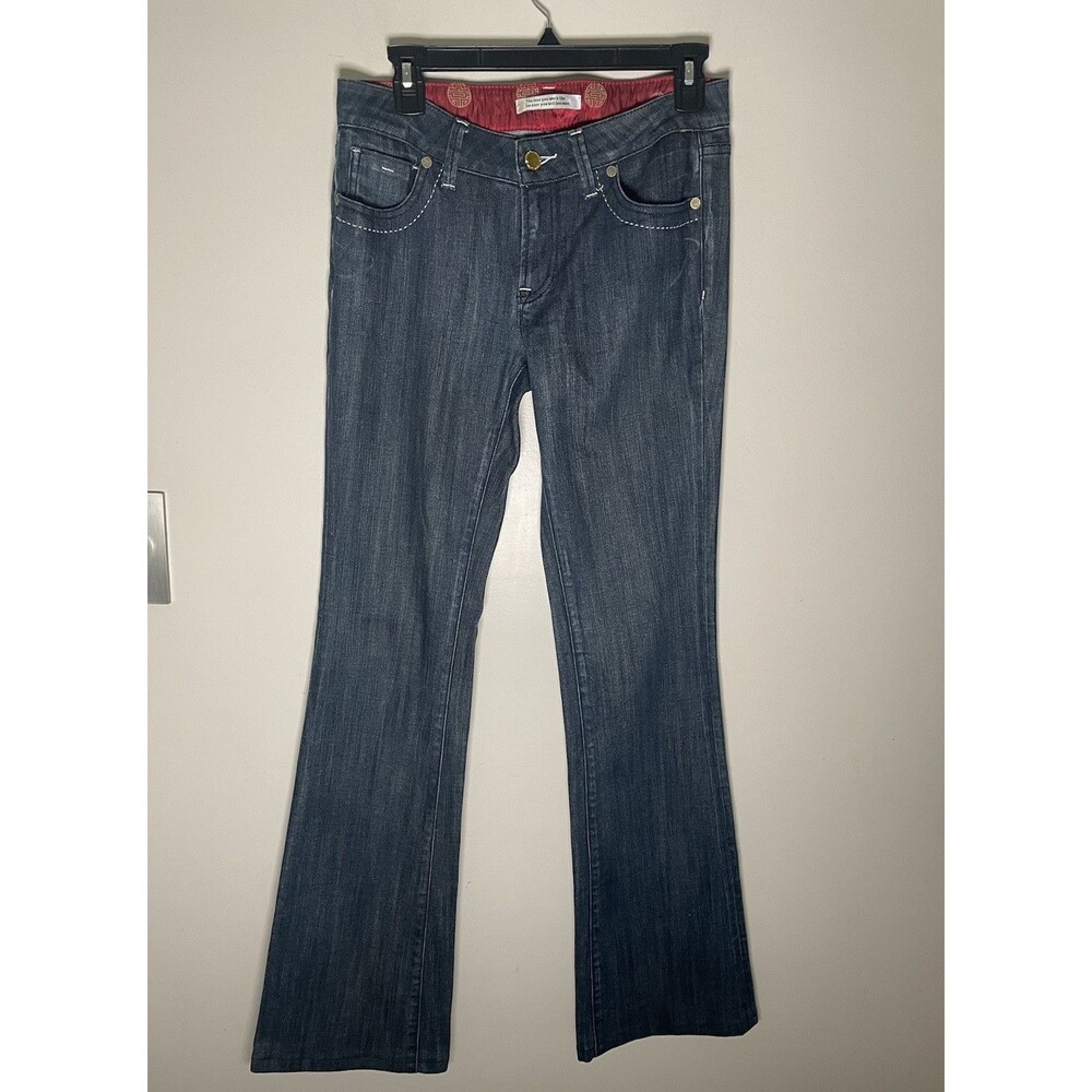 FORTUNE DENIM BELLE BOOT CUT WOMENS JEANS Size 28 DARK BLUE